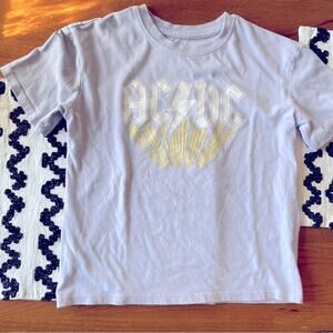 AC/DC pastel Short Sleeve Tee shirt kids girls boxy cut size small S